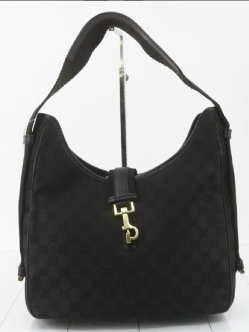 Gucci Black Shoulder Hobo with Gold Hardware